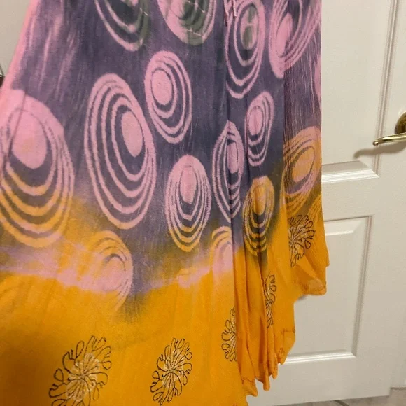 NWT! Women's Style Purple/Orange Tie Dye Swing Dress - One Size - Picture 3 of 10